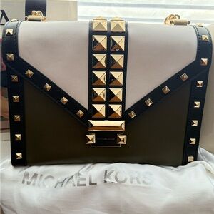 Michael Kors Black and White Studded Women's Bag